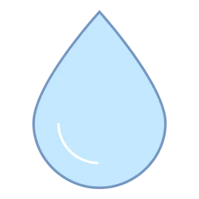Serene Light Blue Water Droplet Clipart Illustration with Soft Highlights
