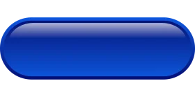 Sleek Rounded Blue Button Clipart Design with Glossy Surface Texture