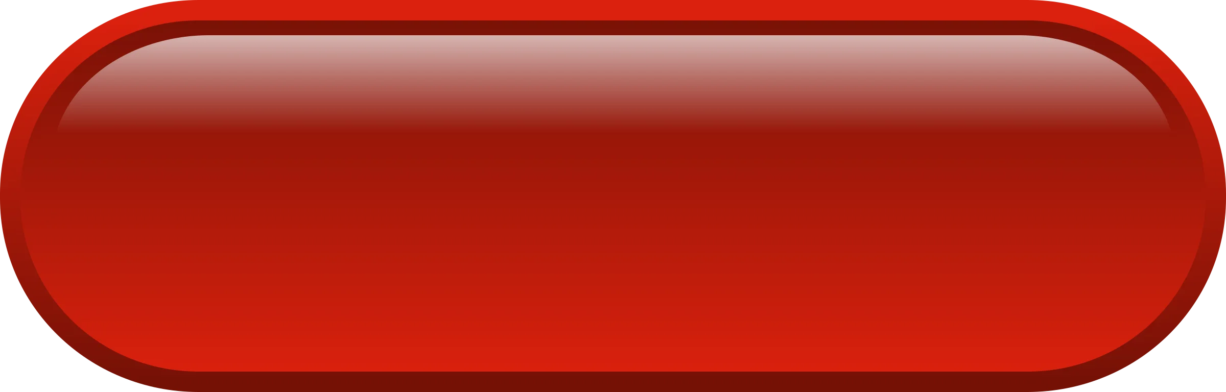 Sleek Rounded Crimson Red Glossy Button Clipart Design Element
