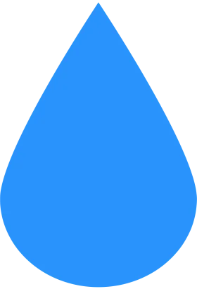 Smooth Azure Blue Water Drop Clipart Illustration with Clean Design