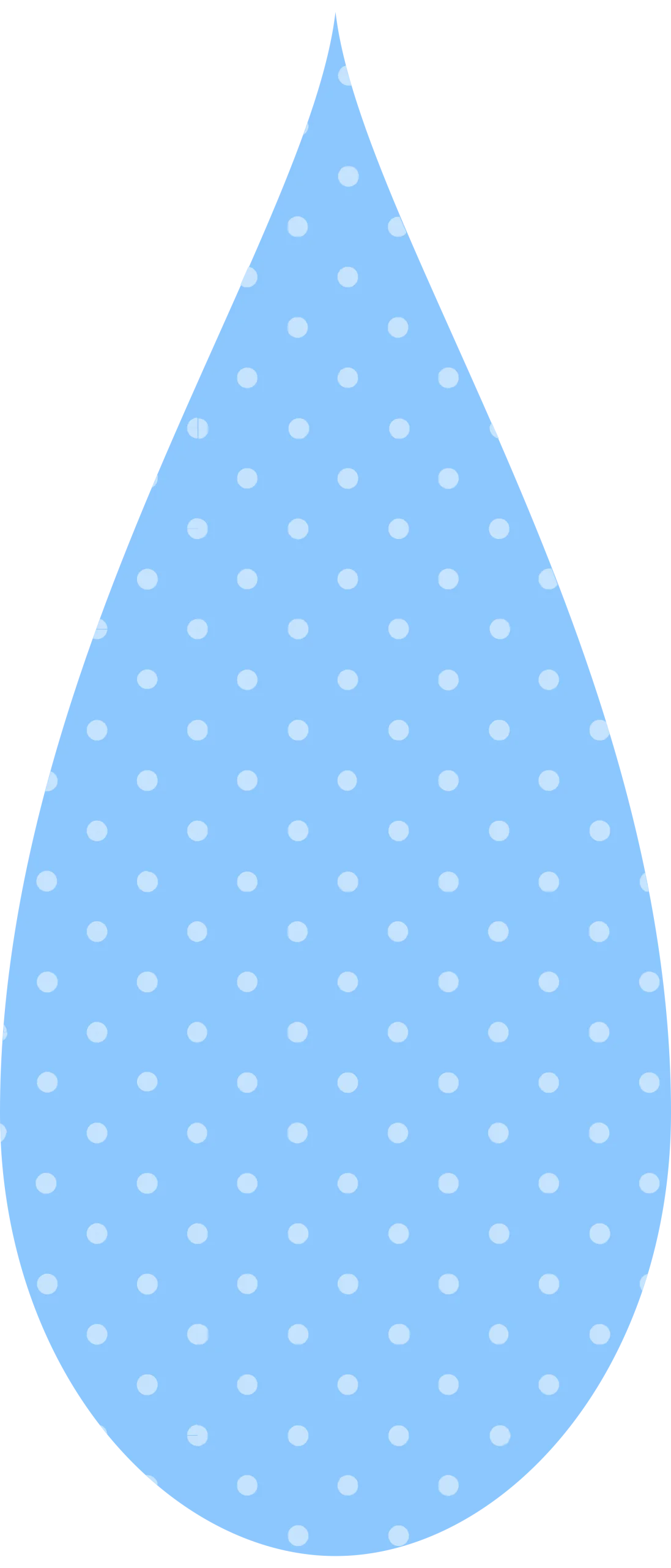 Soft Blue Polka Dot Water Droplet Clipart with Delicate White Spots