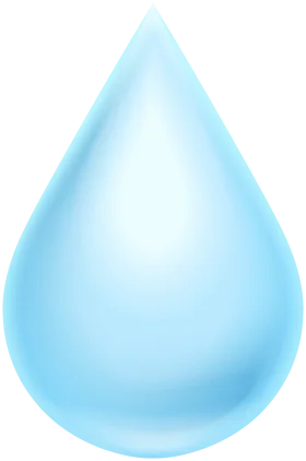 Soft Blue Water Droplet Clipart: A Serene Translucent Liquid Essence
