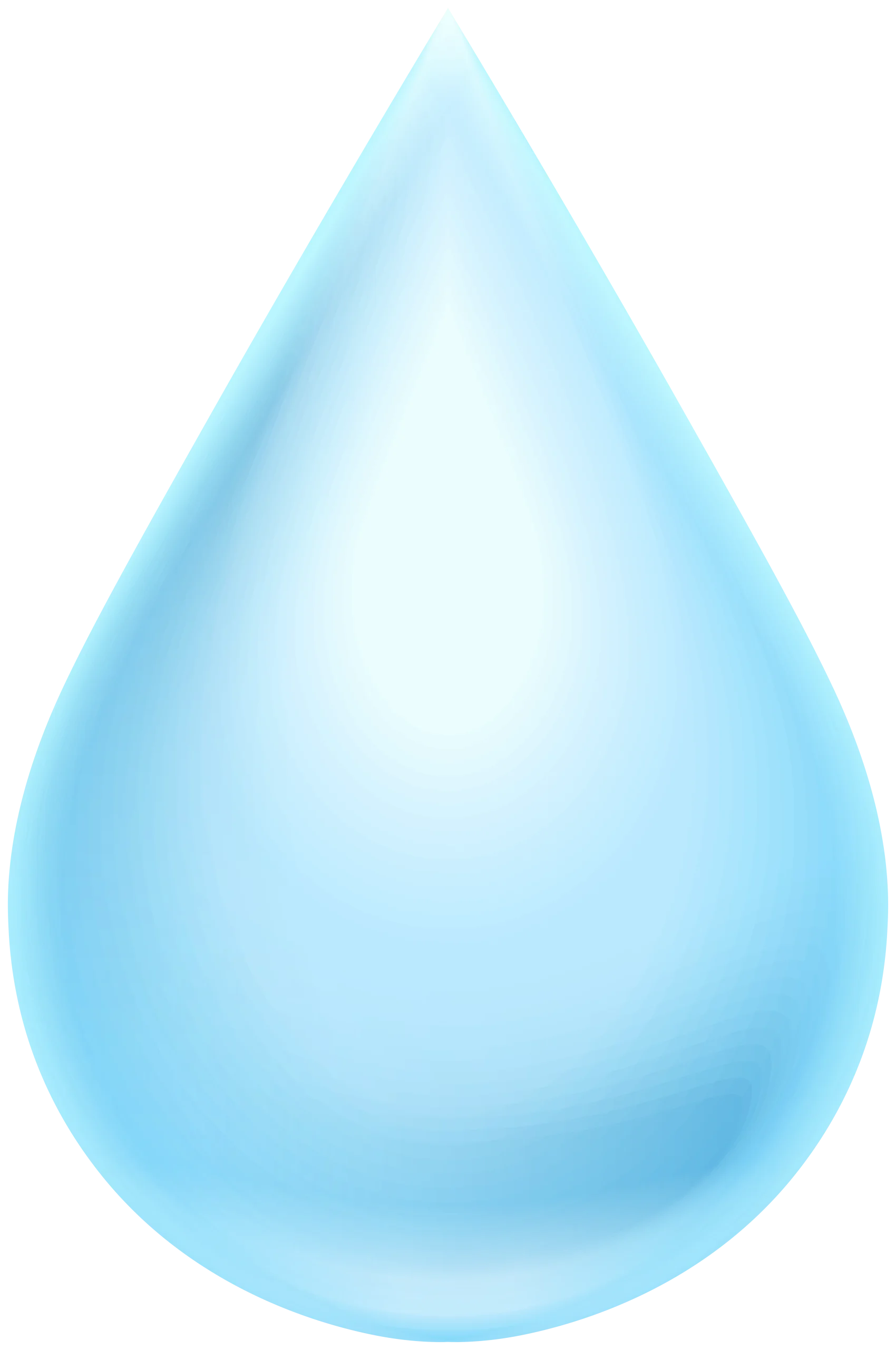 Soft Blue Water Droplet Clipart: A Serene Translucent Liquid Essence