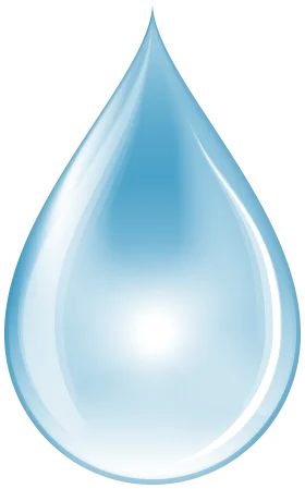 Translucent Blue Water Droplet Clipart: Pure and Crystal-Clear Liquid Essence