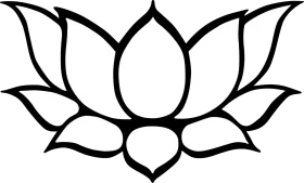 Elegant Lotus Flower Silhouette Clipart Design for Artistic Expressions