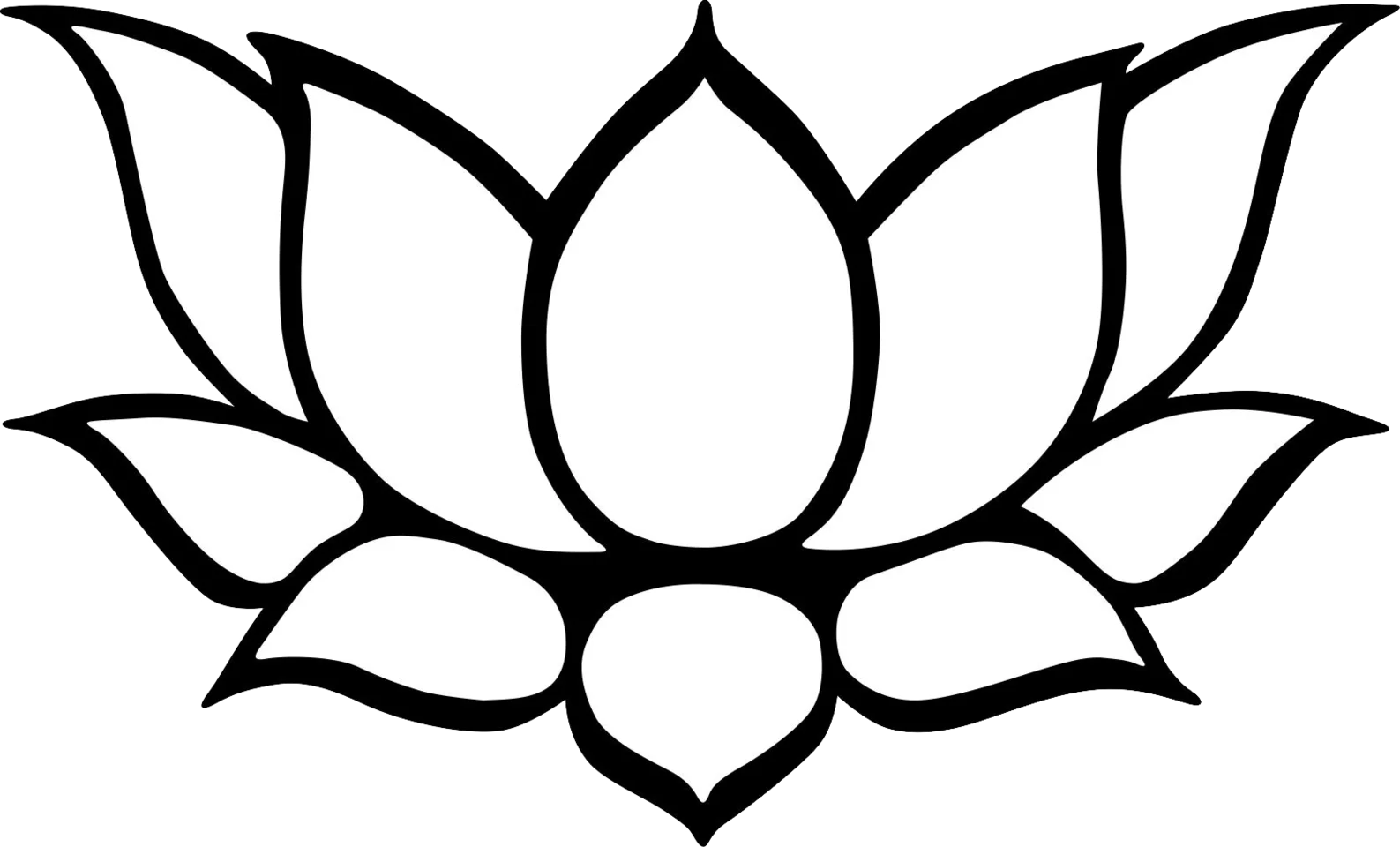 Elegant Lotus Flower Silhouette Clipart Design for Artistic Expressions