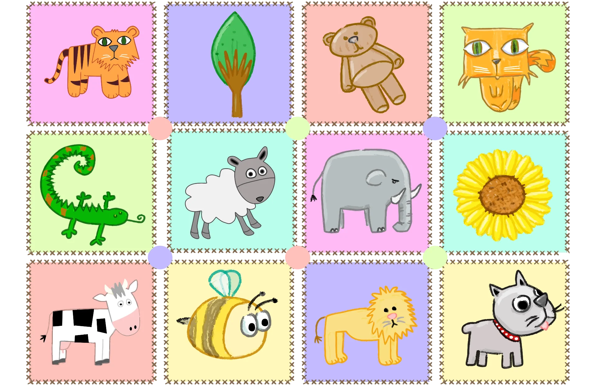 Playful Childhood Memories Cute Animal Clipart Collection for Kids