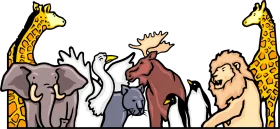 Wild Safari Adventures: Adorable Cartoon Animals Clipart Collection