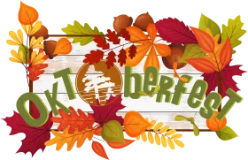 Autumn Leaves October Celebration Clipart Graphic Design Illustration