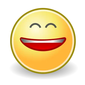 Cheerful Yellow Smiley Face Clipart Expressing Pure Happiness and Joy