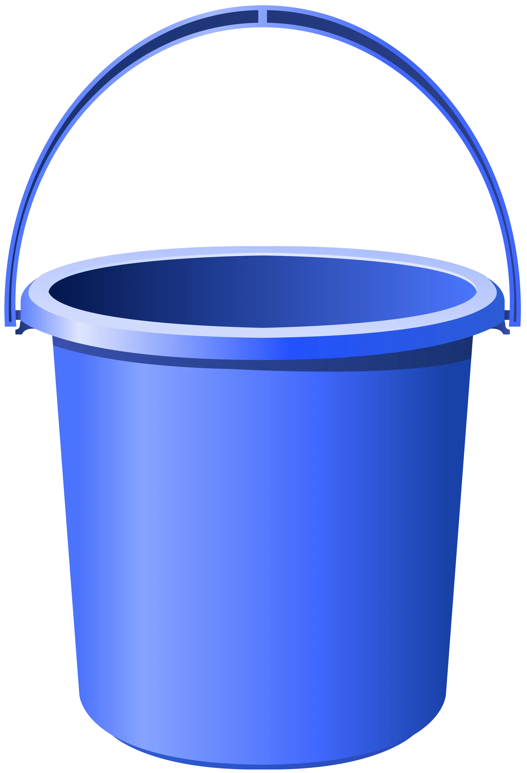 Blue Plastic Cleaning Bucket Clipart Illustration for Household Chores