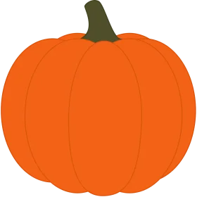 Classic Orange Pumpkin Clipart Design - Autumn Harvest Illustration