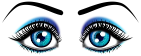 Mesmerizing Blue Eyes Clipart Illustration with Detailed Eyelash Artwork