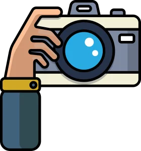 Professional Photography Equipment Clipart - Digital Camera Illustration