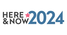 Here & Now 2024 New Year Celebration Festive Clipart Design