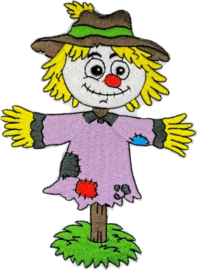 Cheerful Farmyard Guardian Scarecrow Clipart: A Whimsical Garden Companion