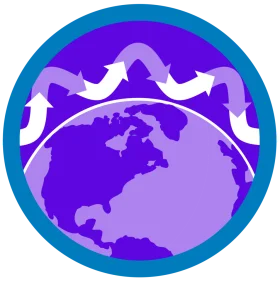 Global Connectivity Embrace: Stylized Earth Continents Clipart Design