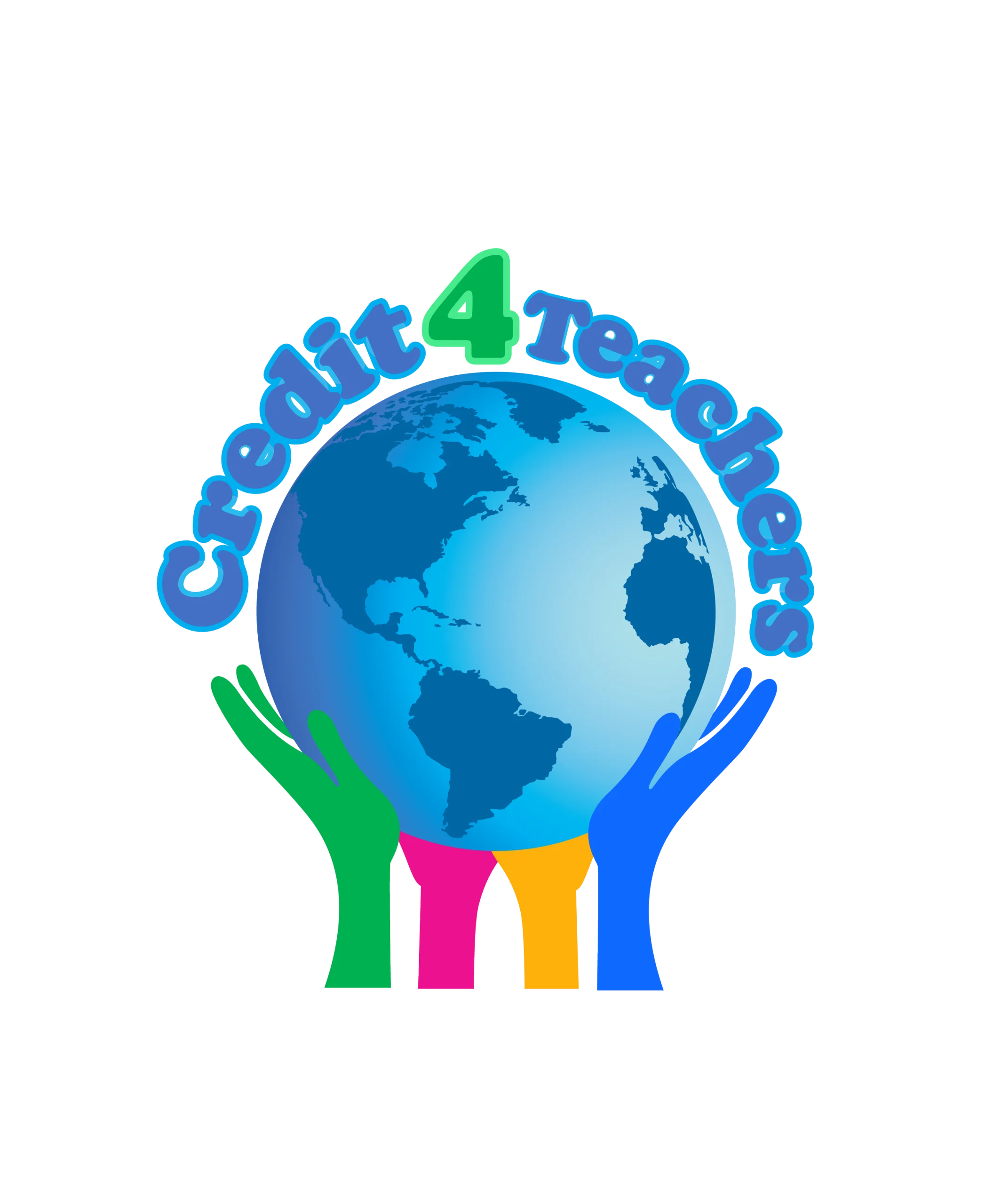 Global Unity Hands Embracing Earth - Colorful International Solidarity Clipart Design