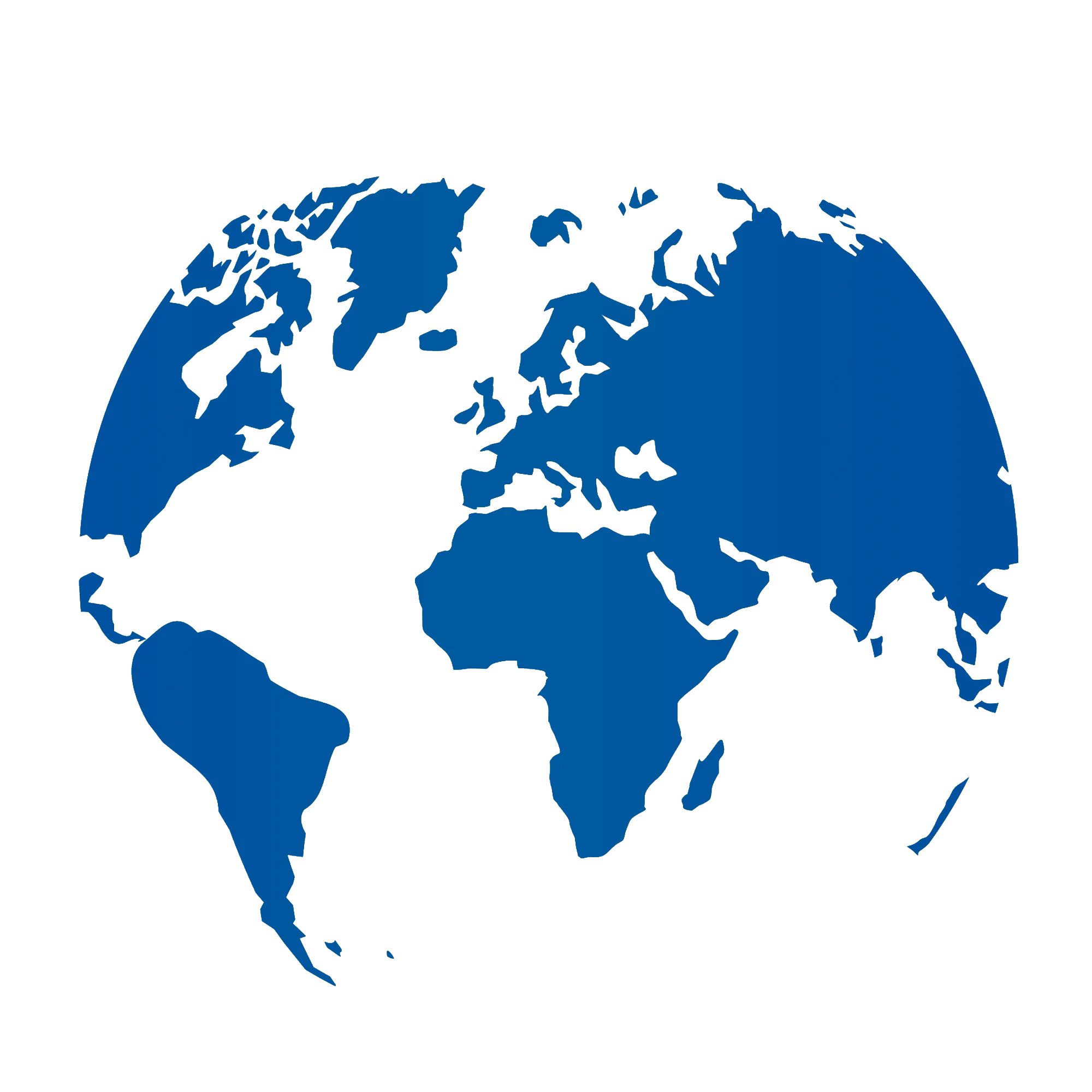 Minimalist Blue and White Globe Clipart Representing Worldwide Connectivity
