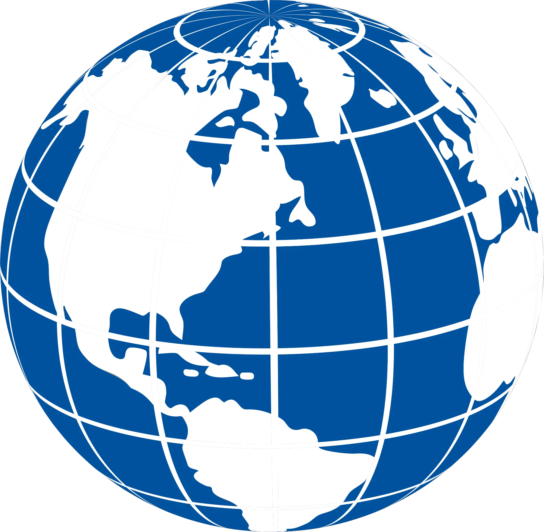 Stylish Blue and White Global Connectivity Worldmap Clipart Design