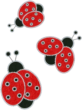 Whimsical Ladybug Clipart Collection: Charming Red and Black Spotted Insects