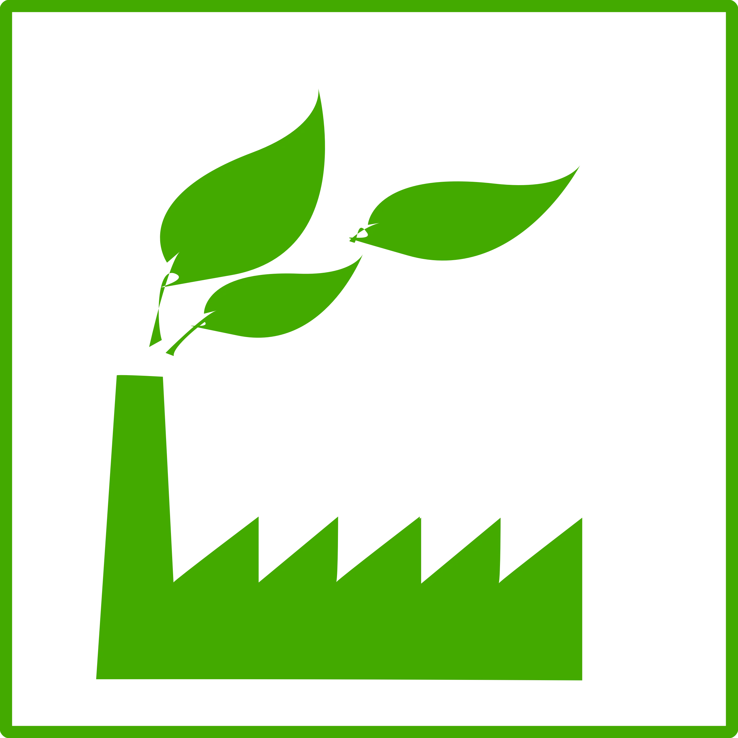 Eco-Friendly Green Factory Clipart Symbolizing Sustainable Industrial Design