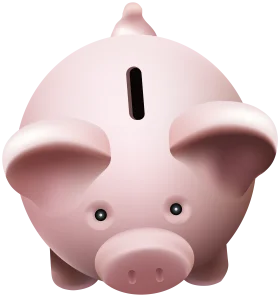 Adorable Pink Ceramic Piggy Bank Clipart: Savings and Financial Charm
