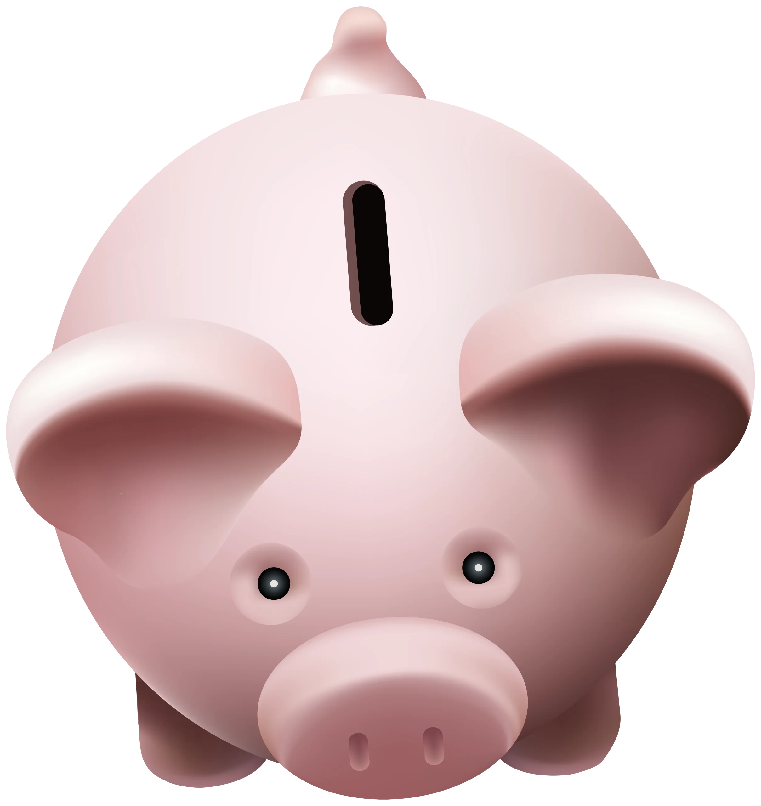 Adorable Pink Ceramic Piggy Bank Clipart: Savings and Financial Charm
