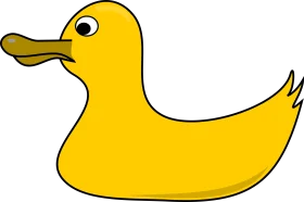 Charming Yellow Rubber Ducky Clipart: A Playful Aquatic Friend for Kids' Illustrations