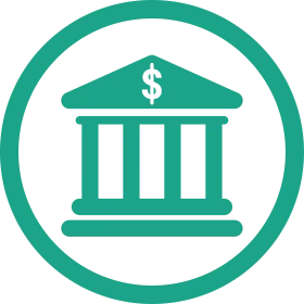 Classic Banking Institution Architecture Minimalist Clipart Icon Design
