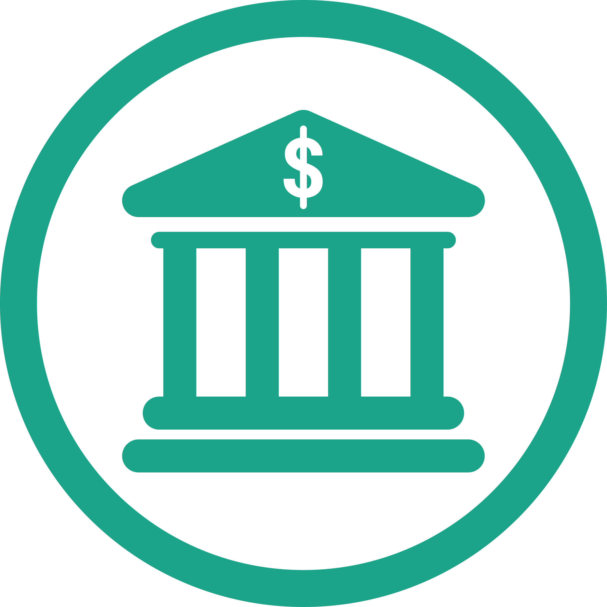 Classic Banking Institution Architecture Minimalist Clipart Icon Design