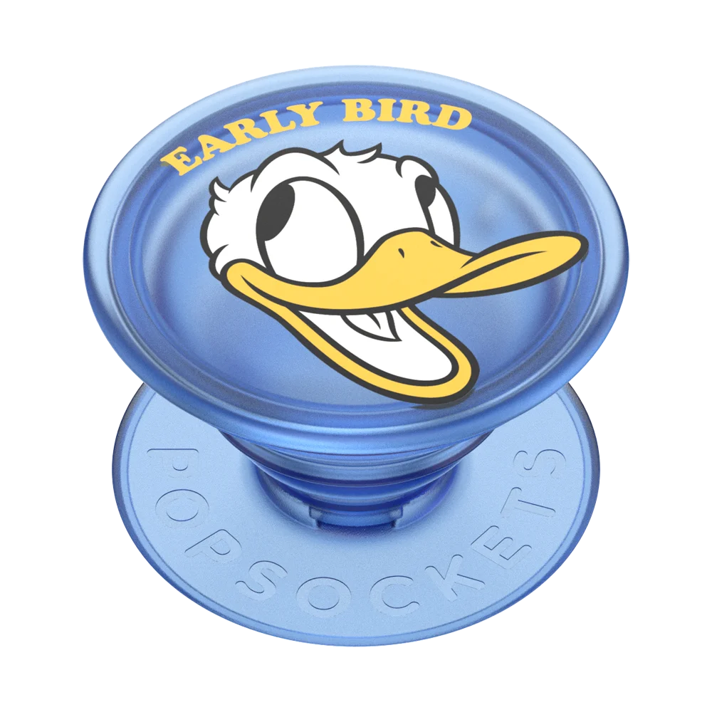 Early Bird Donald Duck Classic Cartoon Character Vintage Clipart Design