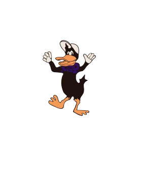 Playful Cartoon Dad Duck Clipart - Cheerful Waterfowl Character Illustration