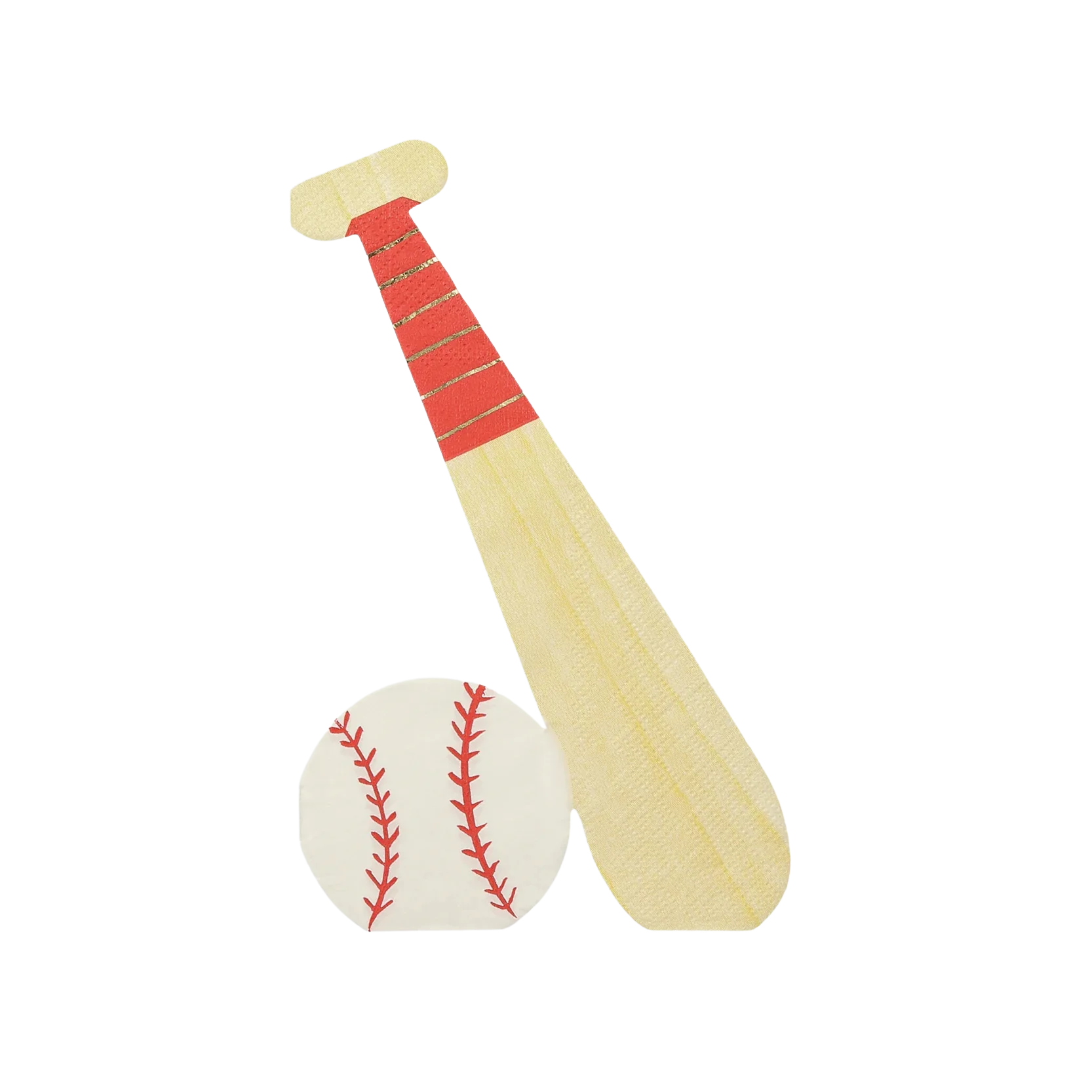 Vintage Minimalist Baseball Bat and Ball Clipart Illustration Design