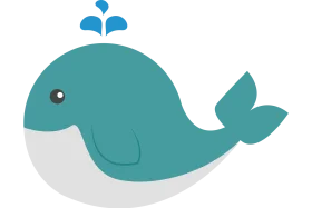 Adorable Cartoon Whale Clipart: Cute Marine Creature with Playful Water Spray