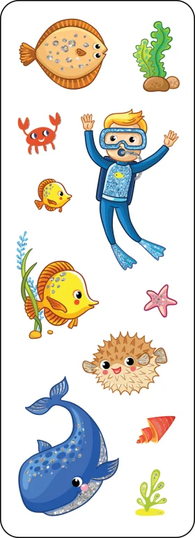 Adorable Underwater Ocean Friends Cartoon Sea Creatures Clipart Collection