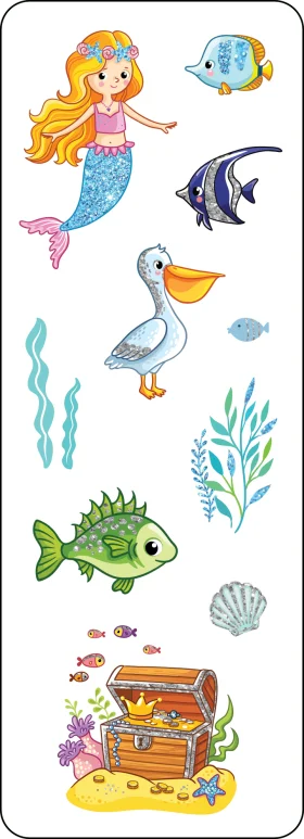 Enchanting Underwater Mermaid and Sea Creatures Clipart Collection