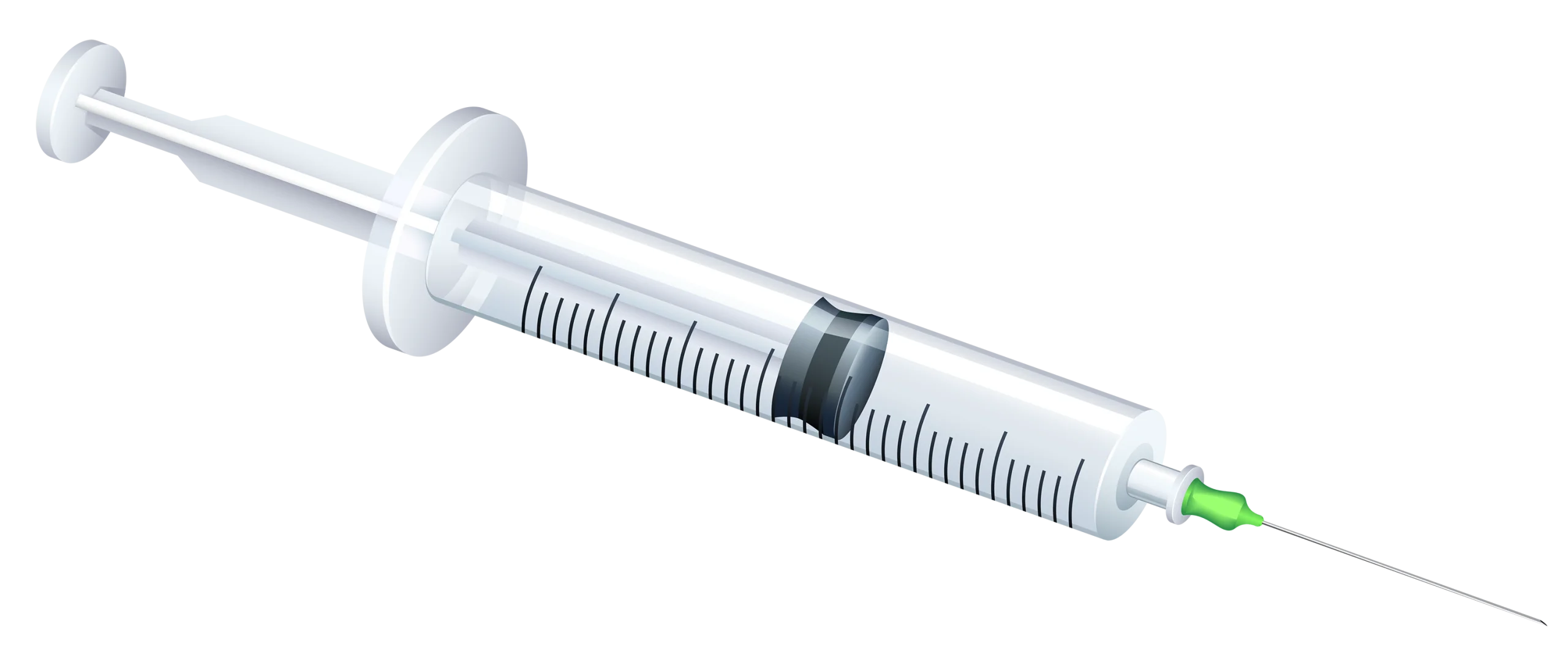 Medical Precision: Clean and Sterile Single-Use Hypodermic Syringe Clipart Illustration