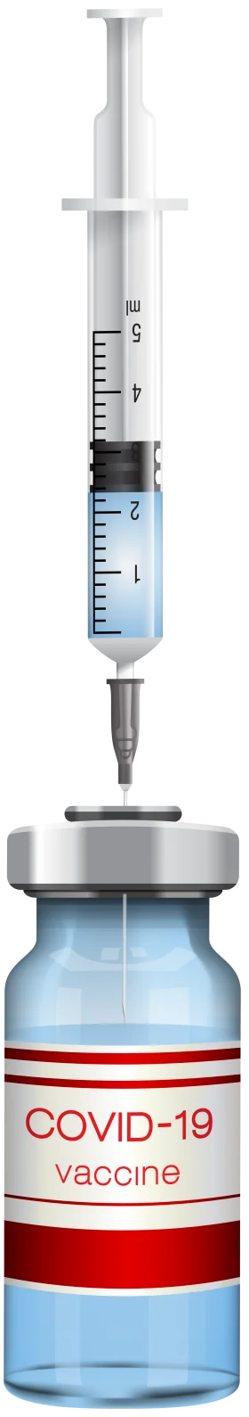 Medical Precision: COVID-19 Vaccine Syringe Injection Clipart Design