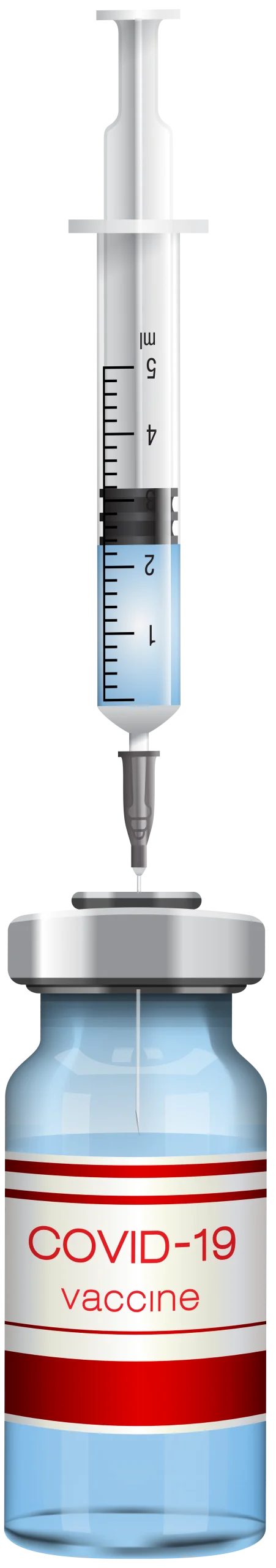 Medical Precision: COVID-19 Vaccine Syringe Injection Clipart Design