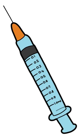 Medical Precision: Detailed Syringe Clipart Illustration with Measurement Markings