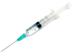 Medical Precision Hypodermic Needle and Syringe Clipart Design Element