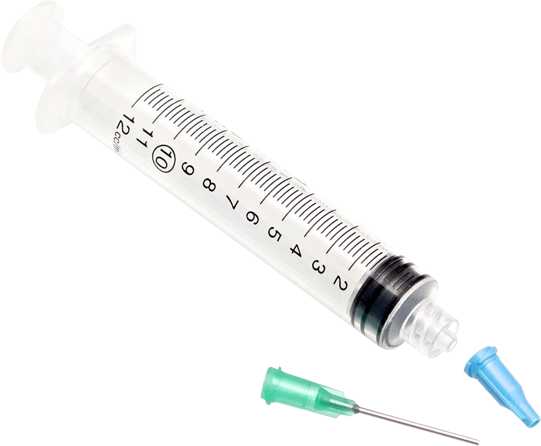 Medical Precision Instrument: Sterile Syringe and Hypodermic Needle Clipart Design