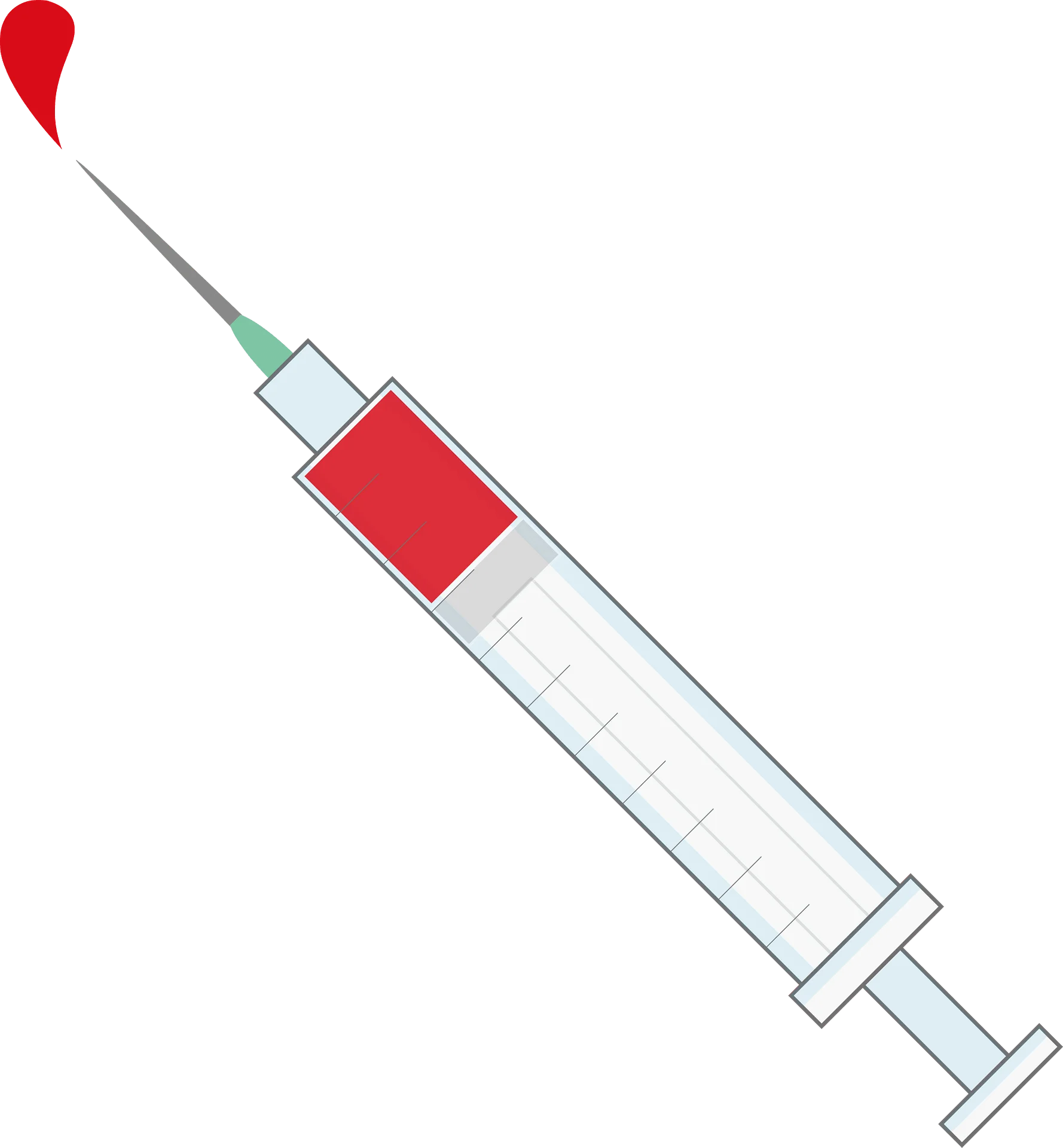 Medical Precision Instrument Syringe Clipart Design for Healthcare Graphics