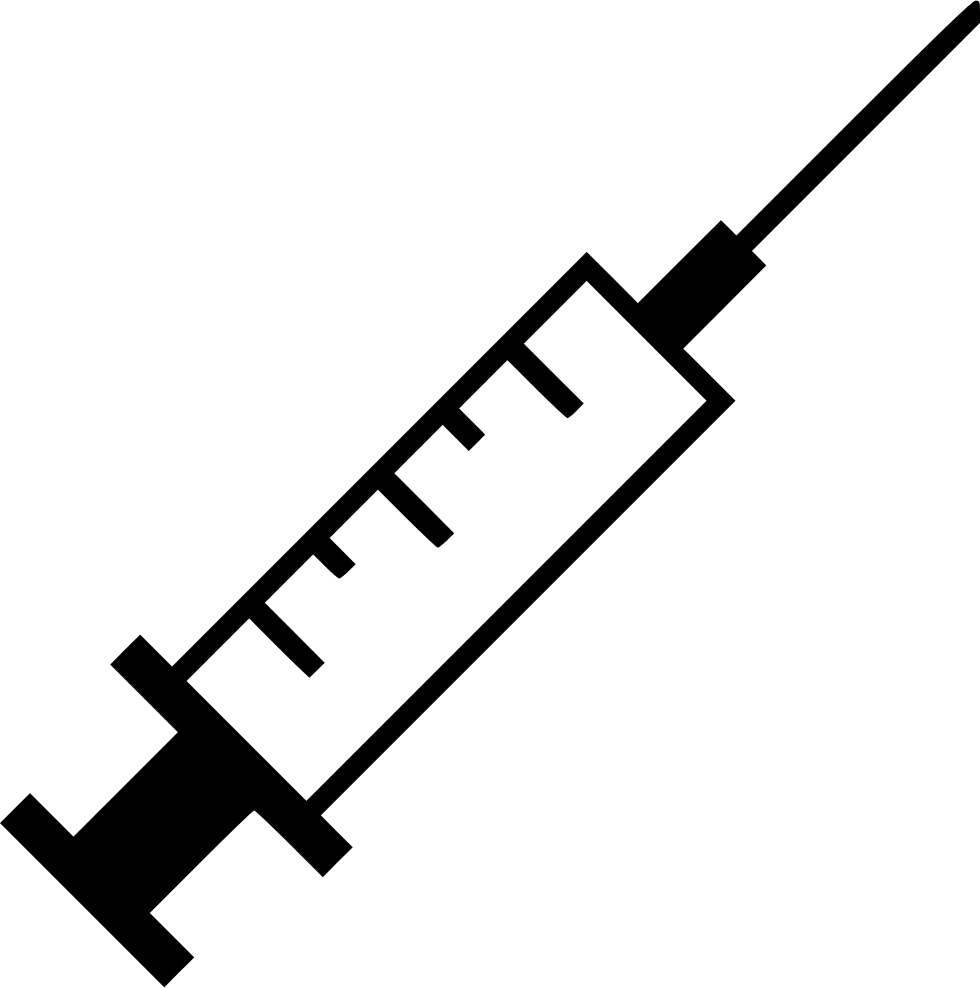 Medical Precision Instrument Syringe Clipart - Minimalist Healthcare Icon Design