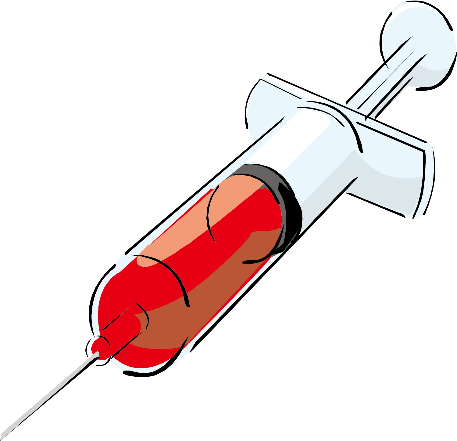 Medical Precision Syringe Clipart: A Bold Illustration of Healthcare Instrument