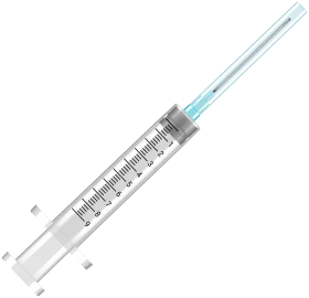 Medical Precision Syringe Clipart - Clean Healthcare Illustration Design Element