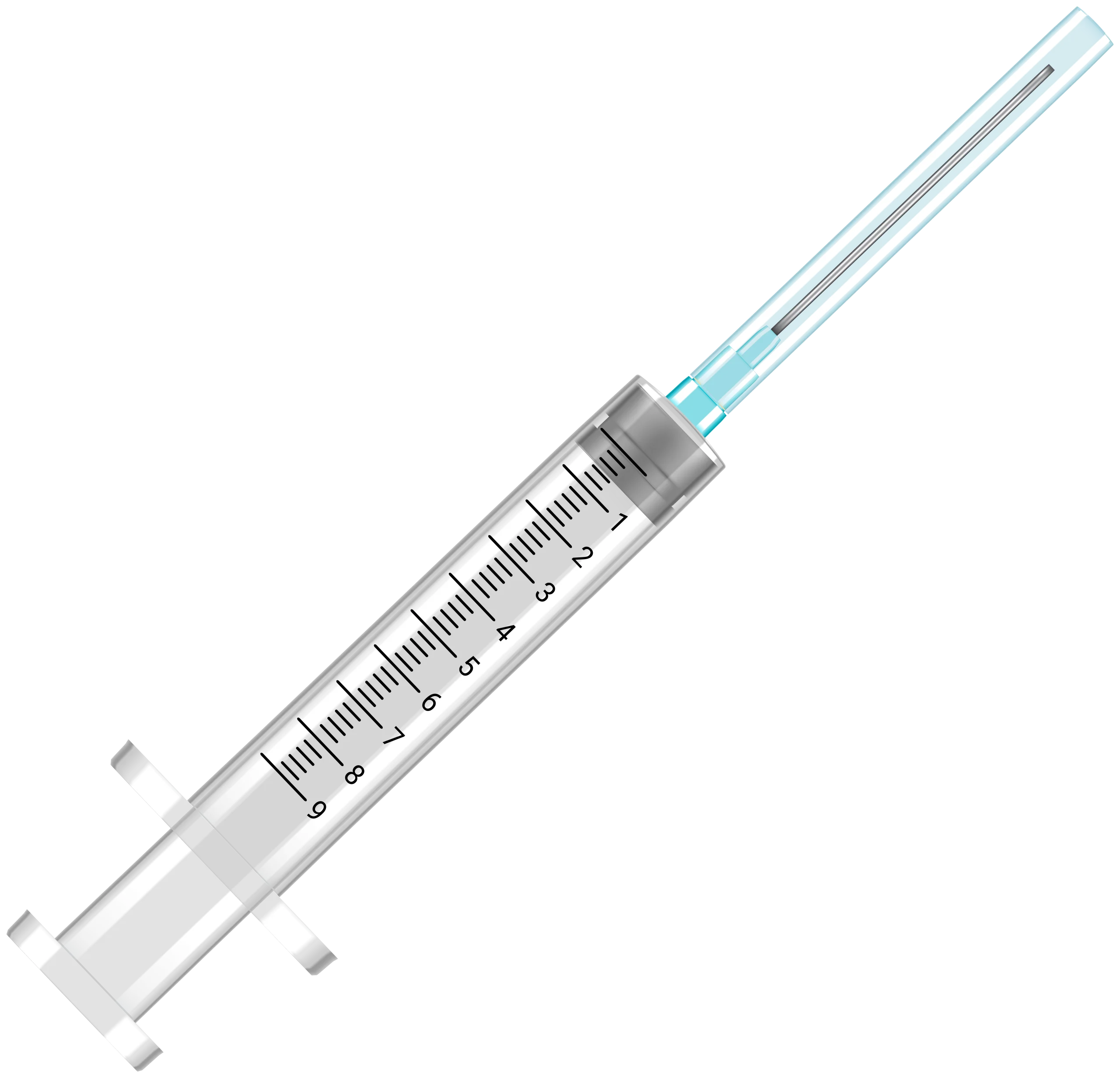 Medical Precision Syringe Clipart - Clean Healthcare Illustration Design Element