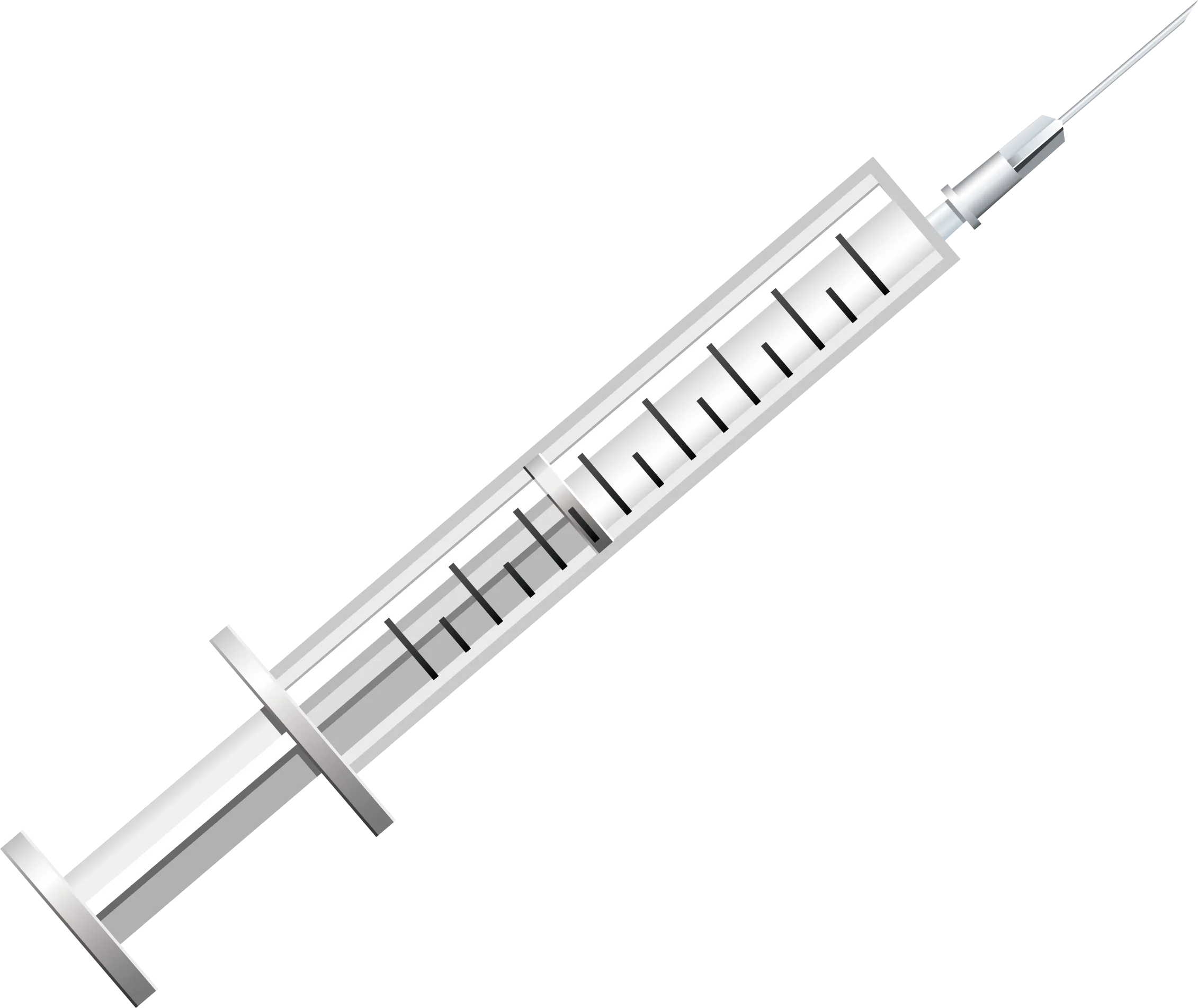 Medical Precision Syringe Clipart Illustration for Healthcare Design