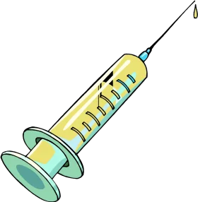 Medical Precision Syringe Clipart Illustration with Soft Pastel Color Palette